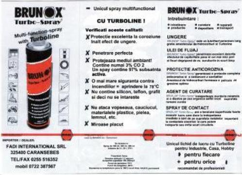 Spray multifunctional cu turboline Brunox de la Fadi International S.R.L