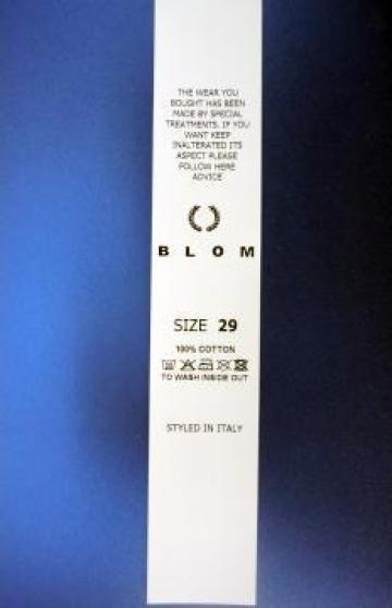 Etichete blugi stone wash de la Rad Print Srl