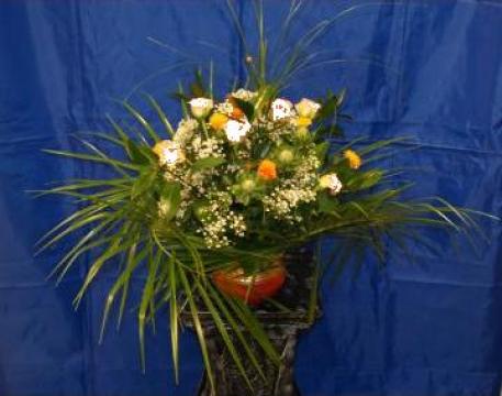 Aranjament floral isis, cartamus si gipsofila - 1418