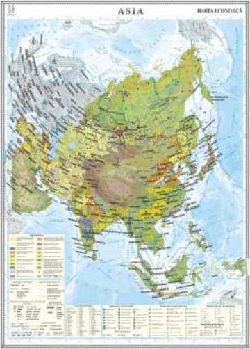 Harta fizica, politica si economica Asia de la Eurodidactica Srl