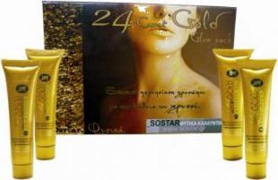 Tratament cu aur 24 karate (24 Carat Gold Glow Pack) de la Sostar Natural Cosmetics