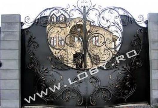 Poarta si gard din fier forjat Elegant de la Loby Design