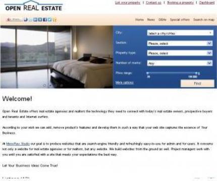 Site-uri web pentru agentii imobiliare de la (Webmaster) MC Regional