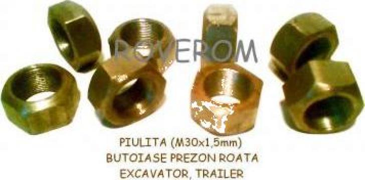 Piulita (M30x1,5) butoiase prezon roata excavator, trailer de la Roverom Srl