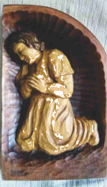 Sculptura Fetita in rugaciune de la Marincu George