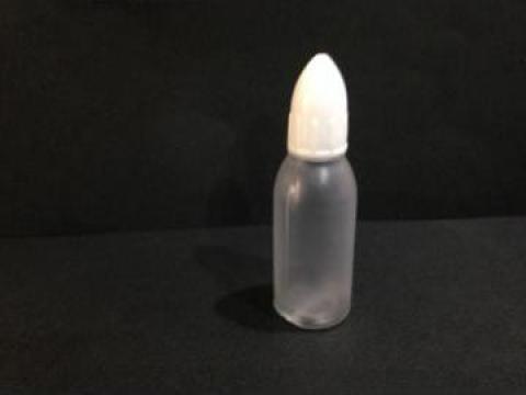 Flacon transparent/alb 20ml cu pic si capison alb/rosu de la Vanmar Impex Srl