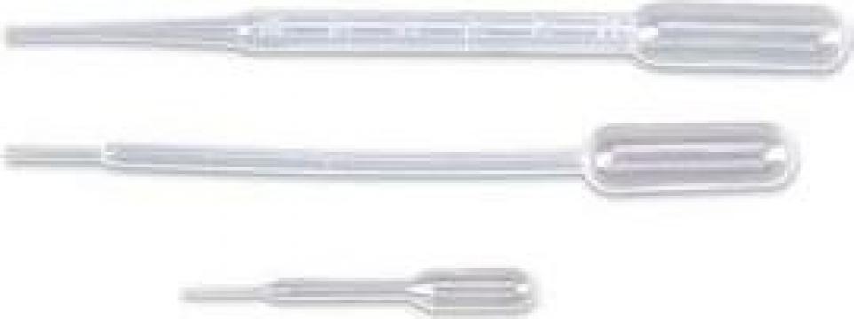 Pipete Pasteur din plastic, sterile, ambalate individual