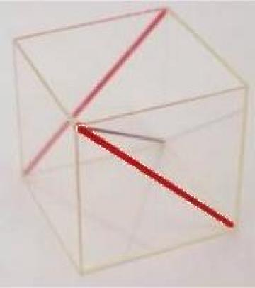 Corpuri geometrice uz didactic Cub in sectiune triunghiulara