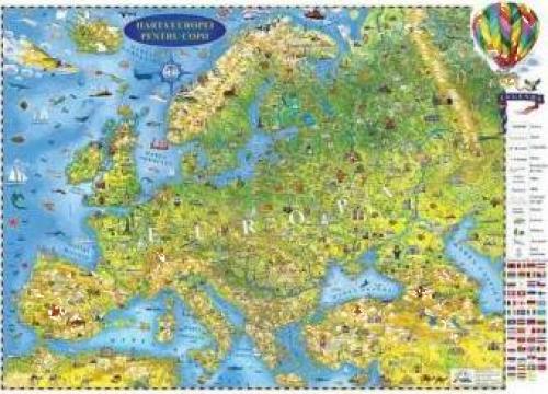 Harta Europei pentru copii 3500x2400 mm