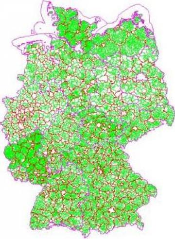 Harta administrativa Germania de la Georesearch Srl