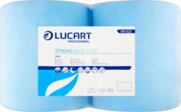 Rola industriala Lucart, 3 straturi, Strong Blue 3.500