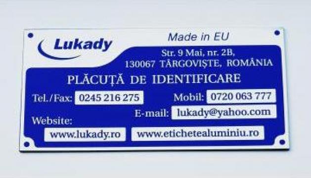 Placute / etichete de identificare de la Lukady