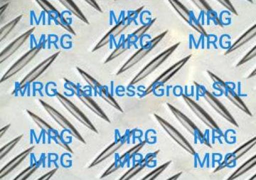 Tabla aluminiu striata Quintet 1.5x1000x2000mm antiderapanta de la MRG Stainless Group Srl