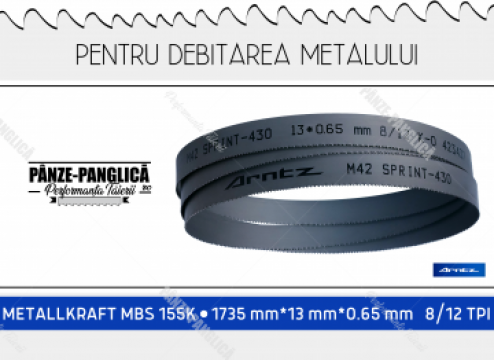 Panza fierastrau metal 1735x13x8/12 Metallkraft MBS 155 K de la Panze Panglica Srl