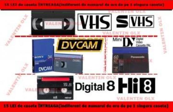 Transfer casete VHS/HI8/MINI DV.PE MEM. USB, DVD de la 