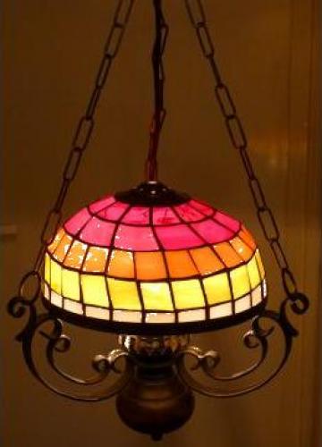 Lampa Tiffany Rosu-orange de la 