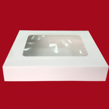 Cutie alba carton cu fereastra 20x23x9,2cm, 25 buc/set de la Cristian Food Industry Srl.