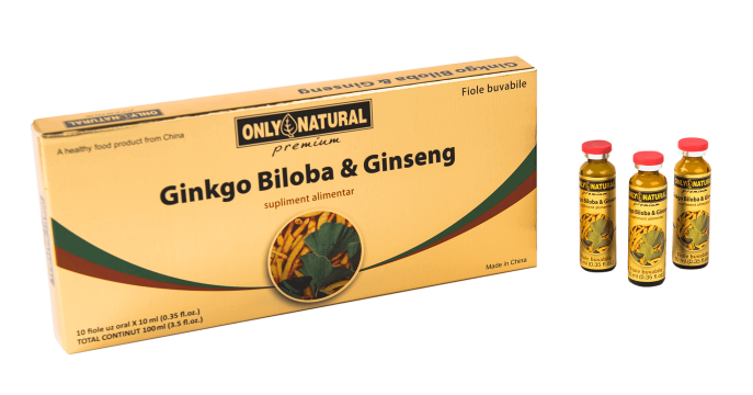 Supliment alimentar Ginkgo Biloba & Ginseng - 10 fiole de la Medaz Life Consum Srl