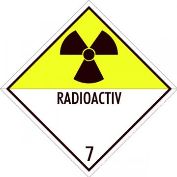 Eticheta ADR suport aluminiu Transport materiale radioactive