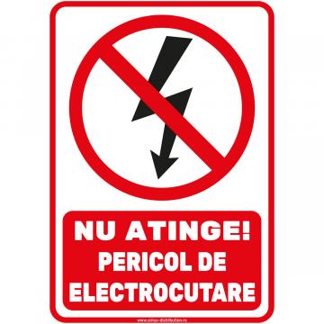 Indicator autocolant Pericol de electrocutare PVC