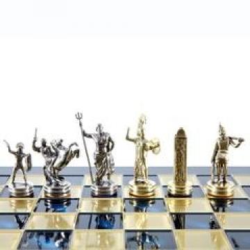 Set sah piese si tabla din metal - Mitologia Greaca (mediu) de la Chess Events Srl