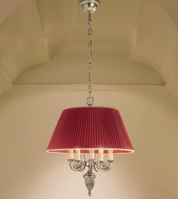 Lampa suspendata cu 5 lumini din alama cu abajur Pur 149 de la SC Purify Studio SRL