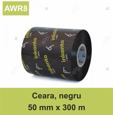 Ribon Armor Inkanto AWR8, ceara (wax), negru, 50mmx300m, Out de la Label Print Srl