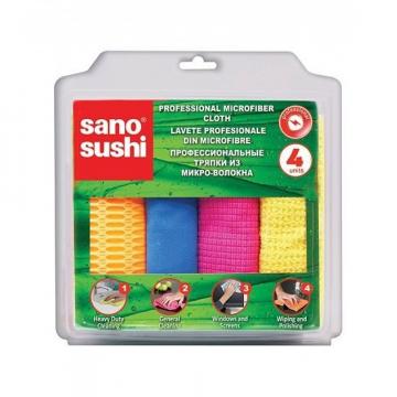 Set 4 lavete profesionale din microfibre Sano Sushi de la Sanito Distribution Srl