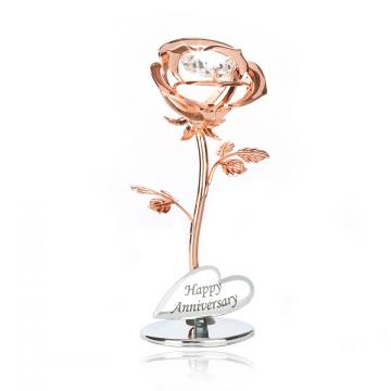 Figurina Trandafir cu cristale Swarovski - Happy Anniversary