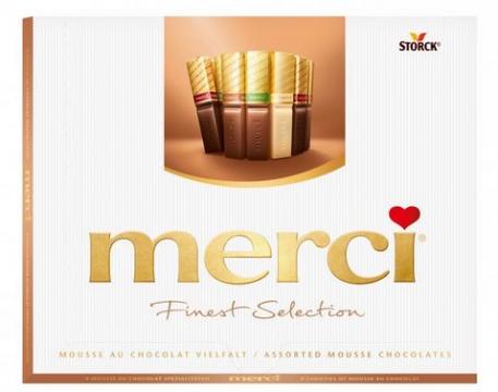 Mini tablete de ciocolata asortata cutie Merci Mousse de la KraftAdvertising Srl