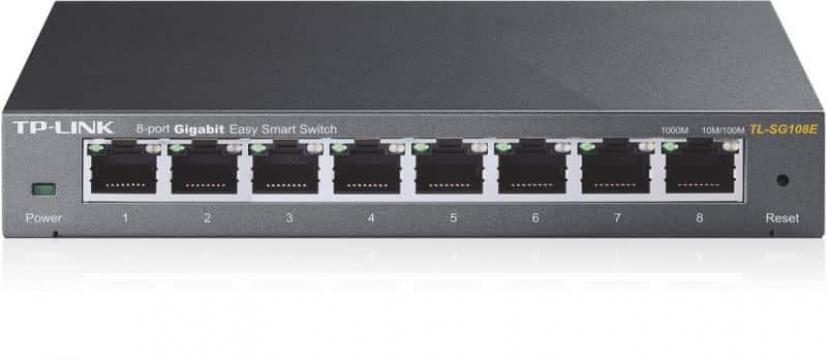 Switch Gigabit TP-Link TL-SG108E, 16 Gbps, 8 x RJ45
