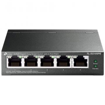 Switch TP-Link TL-SG105PE, Gigabit, 5 porturi, PoE, 10Gbps