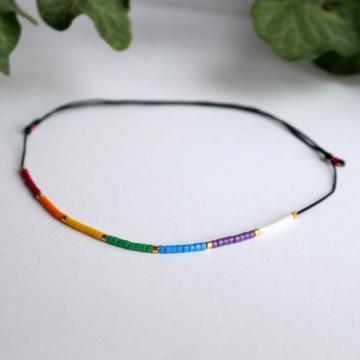 Bratara glezna colorata rainbow de la Raw Jewellery Srl
