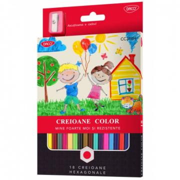 Creion color 18 culori Daco cc318 de la Sanito Distribution Srl
