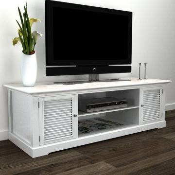 Comoda TV din lemn alb