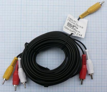 Cablu 3*RCA tata- 3*RCA tata/ 5 m de la SC Traiect SRL