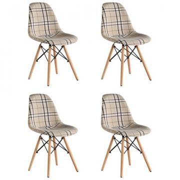 Set 4 scaune tapitate Truly Heinner Home, picioare lemn de la Etoc Online