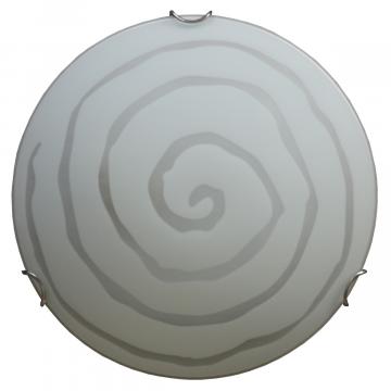 Plafoniera rotunda sticla 3xE27 disp alb mat cu spirala