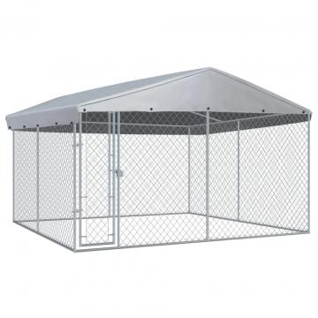 Padoc de exterior cu acoperis pentru caini de la Comfy Store