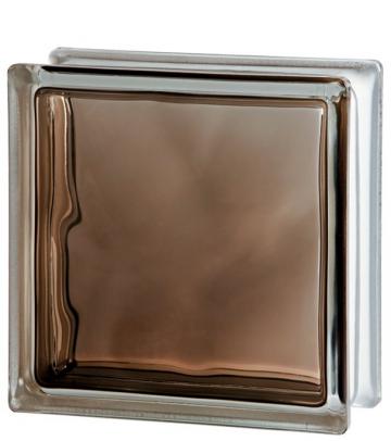Caramida de sticla bronz pentru interior, culoare intensa
