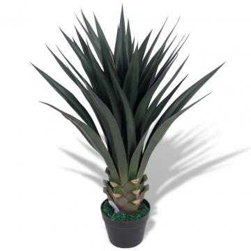 Planta artificiala Yucca cu ghiveci, 90 cm, verde