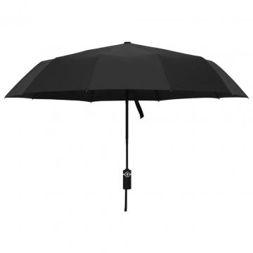 Umbrela pliabila automata, negru, 104 cm de la VidaXL