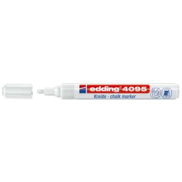 Marker pentru sticla Edding 4095, varf 2-3 mm, alb de la Sanito Distribution Srl
