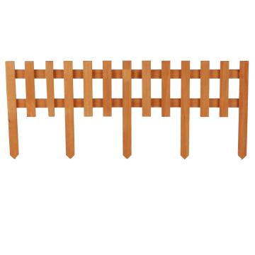 Gard decorativ de gradina din lemn natural, 60x1,5xh25 cm de la Plasma Trade Srl (happymax.ro)