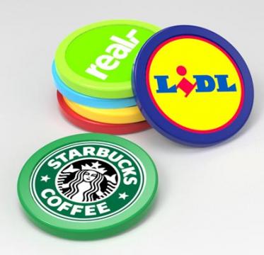 Jeton cumparaturi plastic token de la Lucky Store Solution SRL