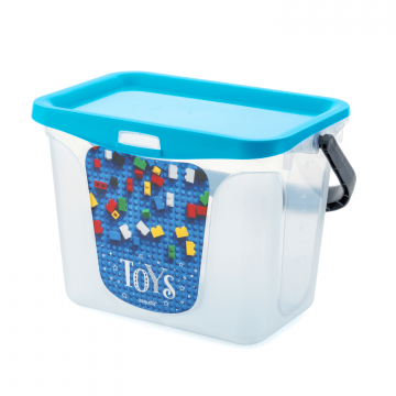 Cutie plastic depozitare jucarii Toys 6 litri-blue de la Plasma Trade Srl (happymax.ro)