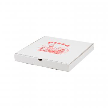 Cutie pizza alba cu imprimare generica 40 cm