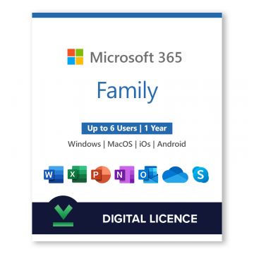 Licenta Microsoft 365 Family (PC/MAC/Tablet) 1 an