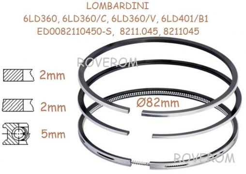 Segmenti piston Lombardini 6LD360, 6LD360/C, 6LD360/V de la Roverom Srl
