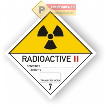 Eticheta pentru material radioactiv de la Prevenirea Pentru Siguranta Ta G.i. Srl
